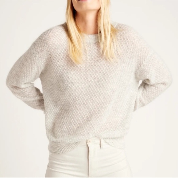 Quince Sweaters - EUC - Quince Baby Alpaca Diamond Stitch Crew Neck Sweater - Size S